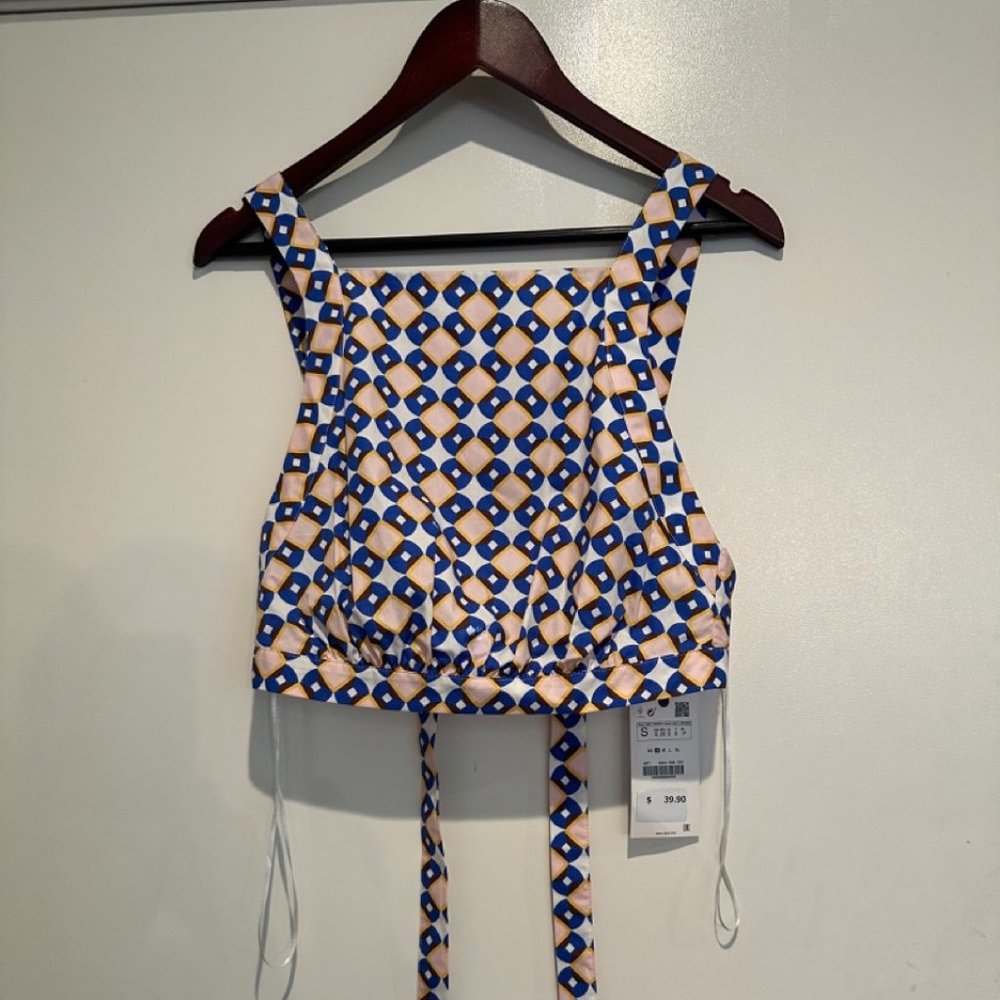 ZARA GEOMETRIC PRINT TOP NWT